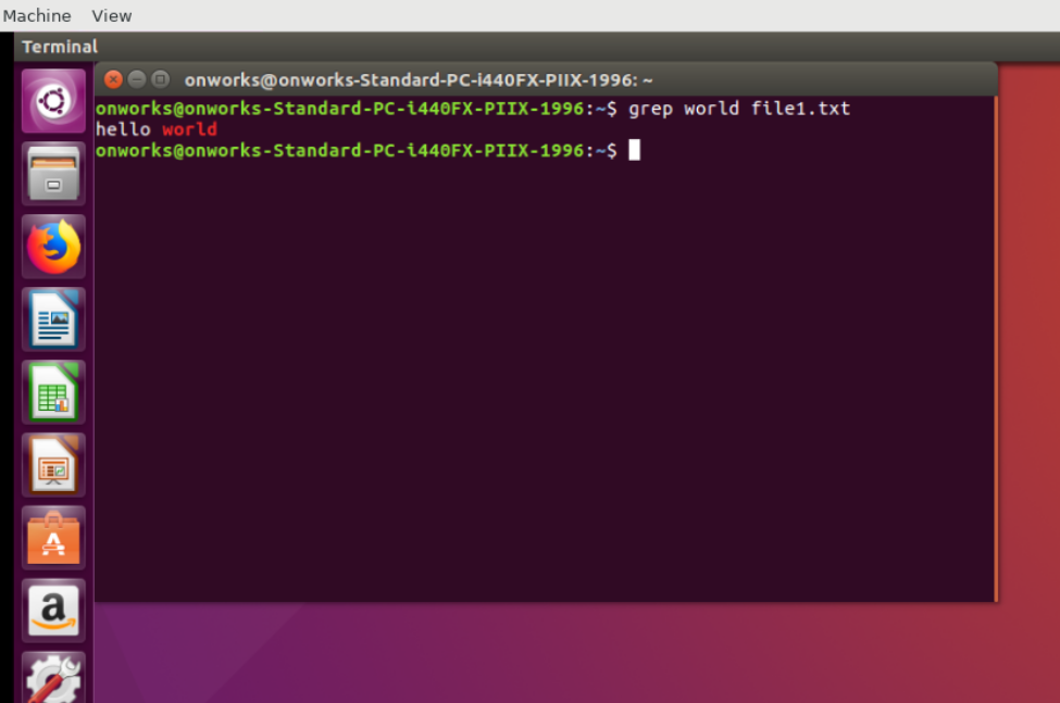 Linux command: grep
