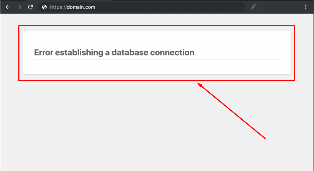 Error establishing a database connection