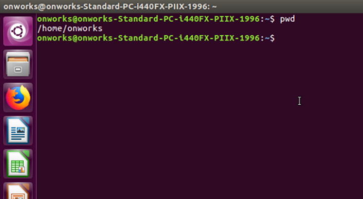 Linux command: pwd