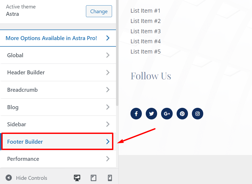 Edit Footer in WordPress