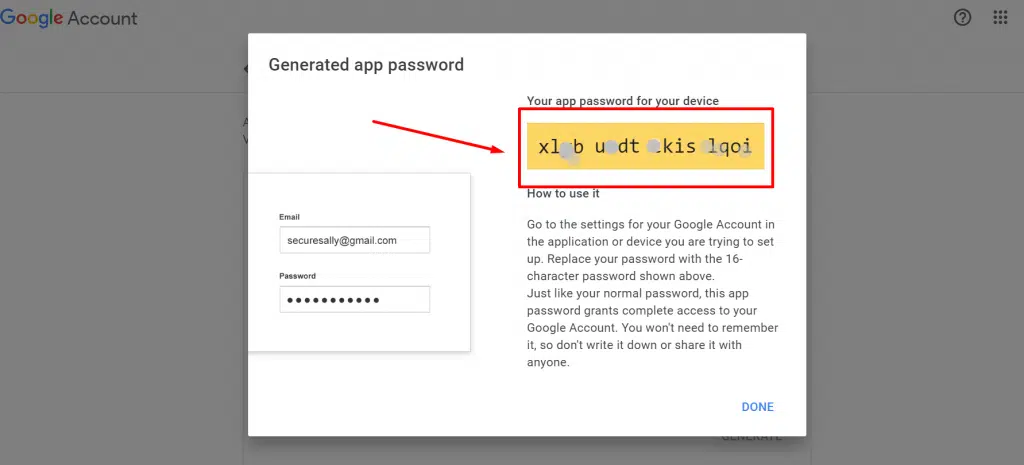 Generate App Password Gmail