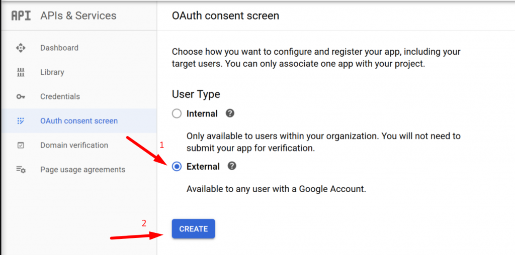 OAuth consent screen