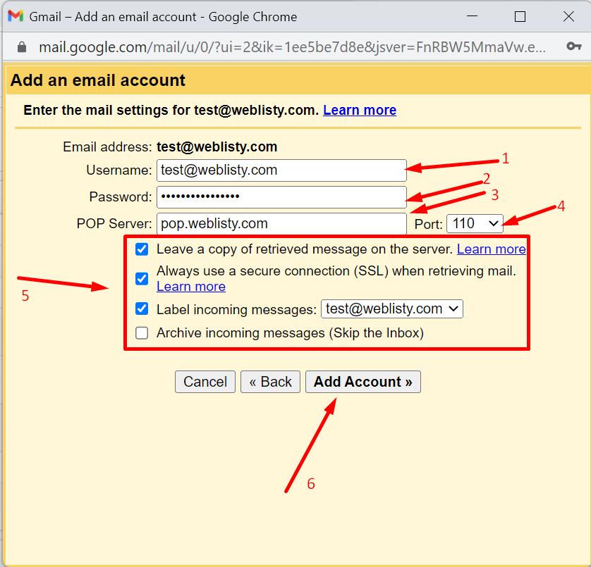 Gmail SMTP Server