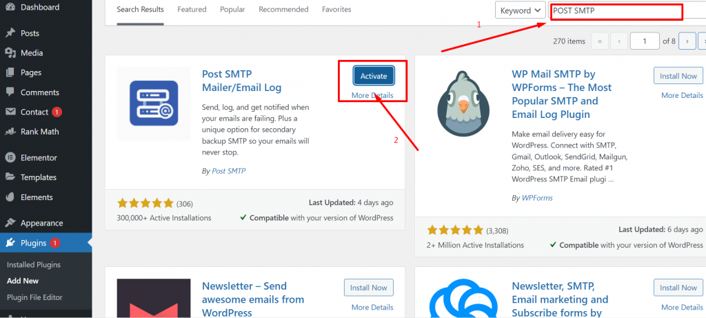 Installing Post SMTP WordPress plugin