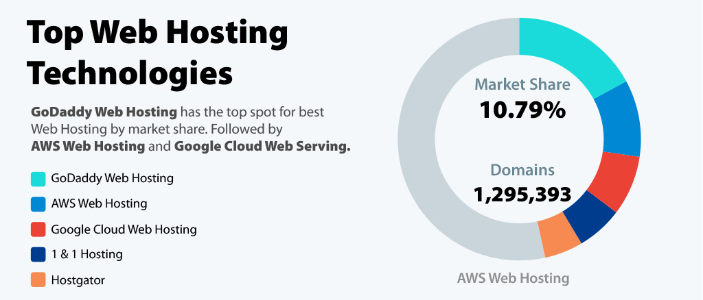 AWS web hosting share