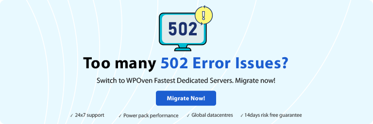 Too many 502 error issues
