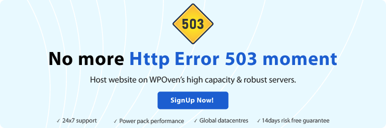 No More HTTP Error 503