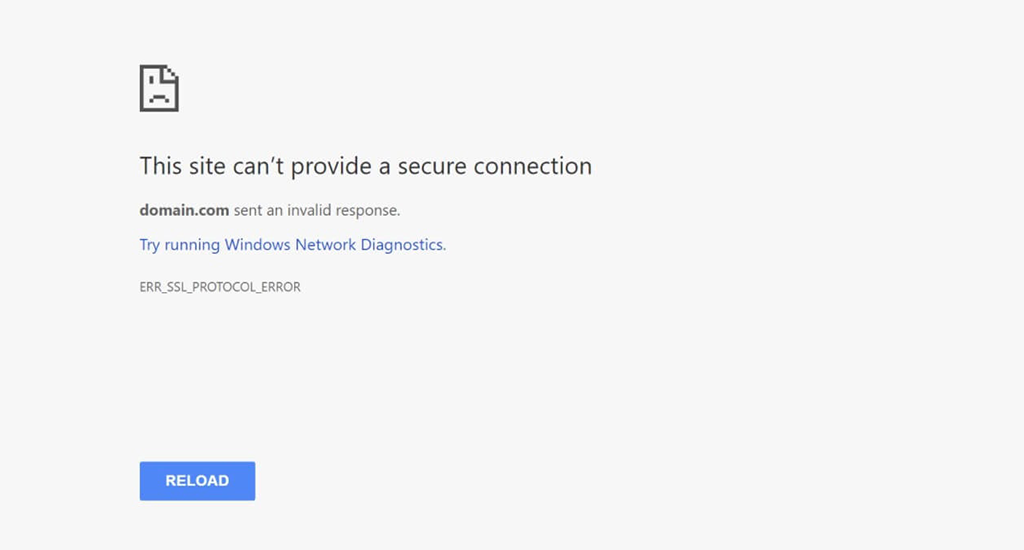 SSL handshake Failed Error message