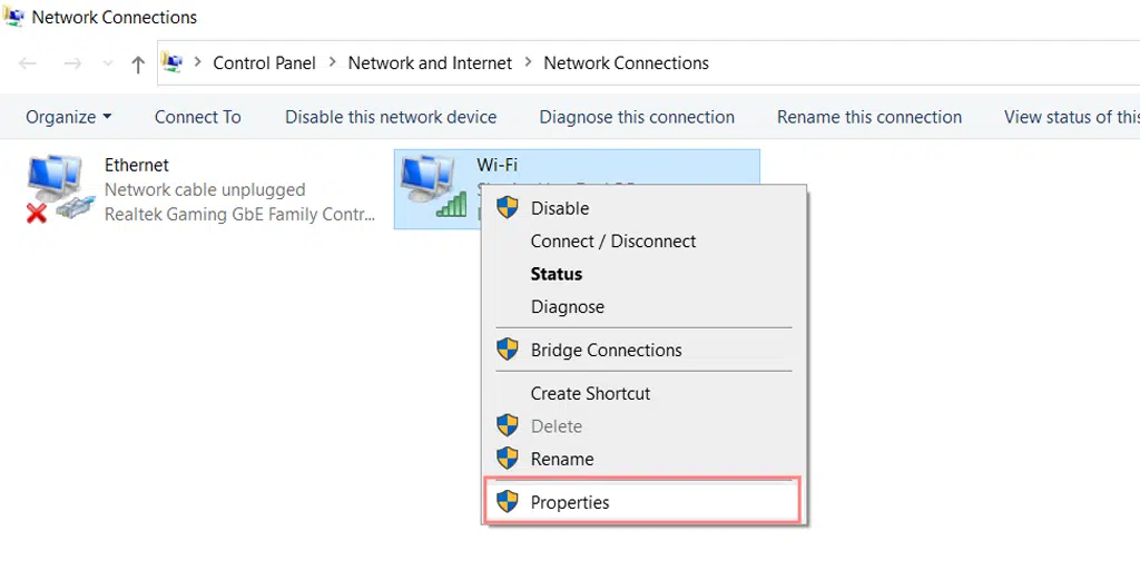 Network Connection Properties How to Fix the 'ERR_CACHE_MISS' Error in Chrome? (9 Methods)