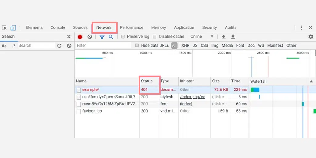 Network tab in browser's developers tools