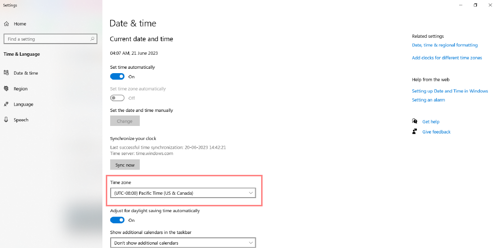 Checking Date and Time in Windows PC