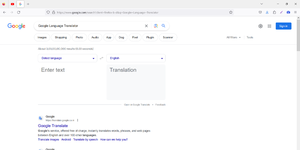 Google Language Translator