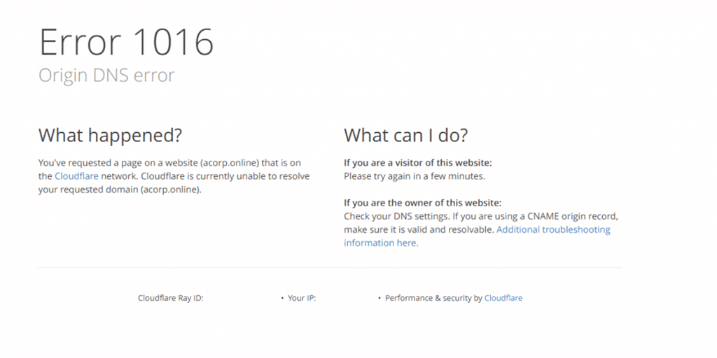 How to Fix Error 1016 Cloudflare? (6 Methods) 3 Error 1016