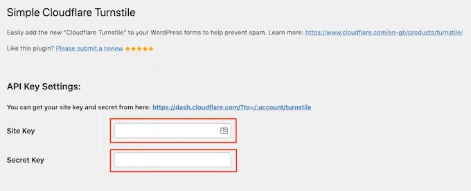 How to Add Cloudflare Turnstile CAPTCHA to WordPress 21 Site Key and Site Secret from your Cloudflare Turnstile