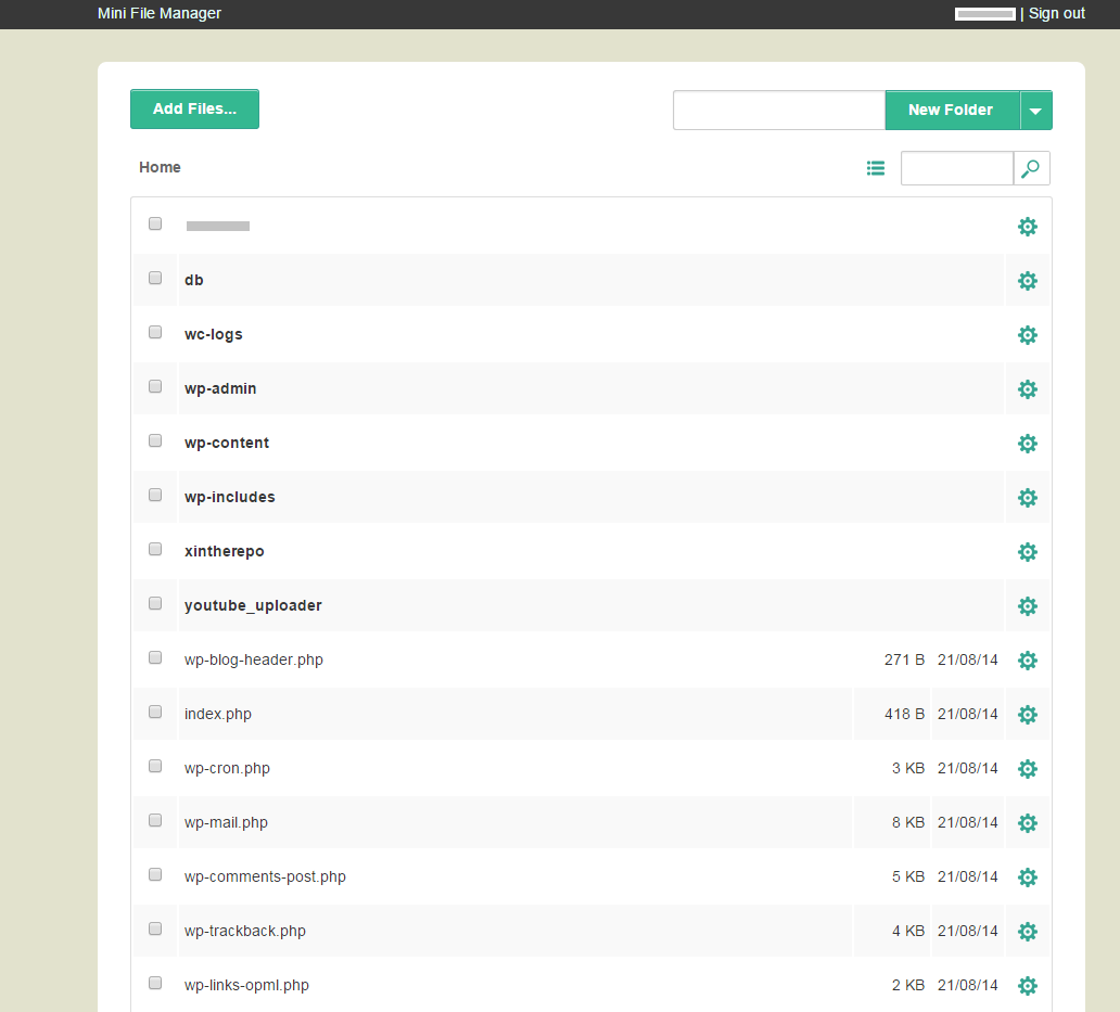 Work Files File Manager File Manager Tool to manage your Site Files and Folders - WPOven
