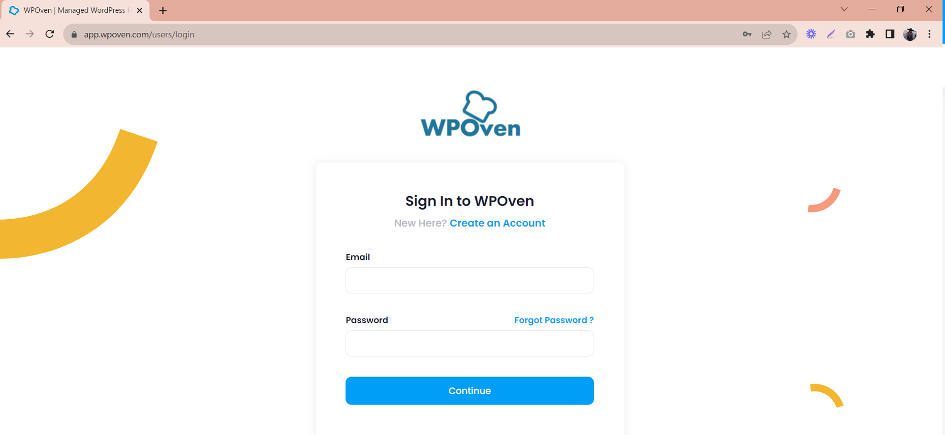 WPOven login